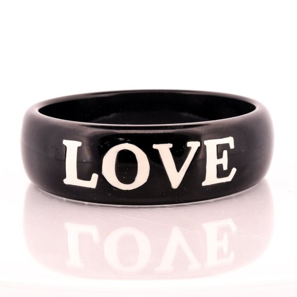 LOVE Black Cuff Bracelet - Picture 1 of 8